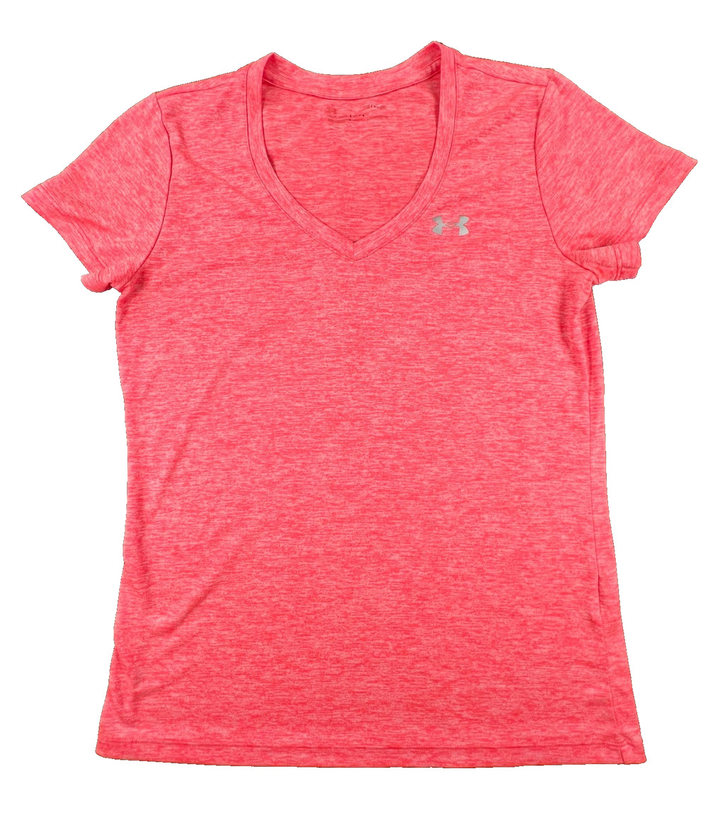 Under Armour Heat Gear Short Sleeve V-Neck T-Shirt (Women's S)